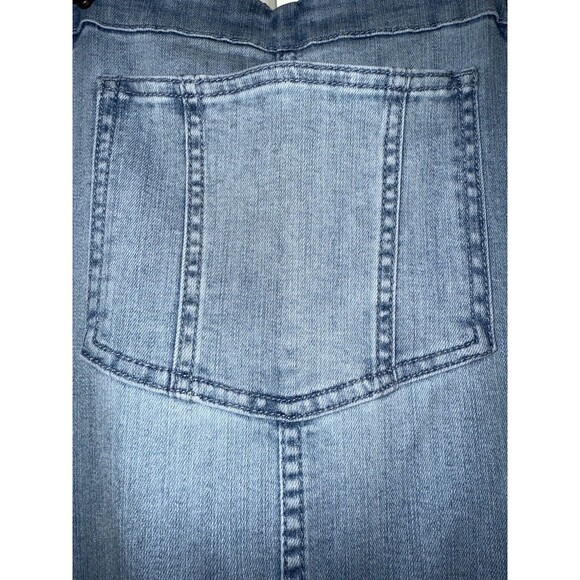 Y2K Patchwork Denim Overalls Light Wash Straight Leg 16W Plus Vintage Workwear - Picture 8 of 12